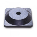 Yellow/Black Chain Post with Recycled Rubber Base, Traffic Barrier, Versatile for Indoor/Outdoor Use, Heavy Duty, Easy Setup, Low-Cost Safety Solution