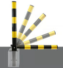 Buried Folding Parking Post with Spigot Base Heavy-Duty Lock Space-Saving Design Secure Vehicle Protection for Driveways Car Parks & Motorhome Areas