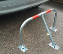 Folding 3-Leg Parking Post for Driveway, Secure Vehicle Barrier with Padlock & Bolts, Heavy Duty Steel for Home, Apartment & Commercial Use