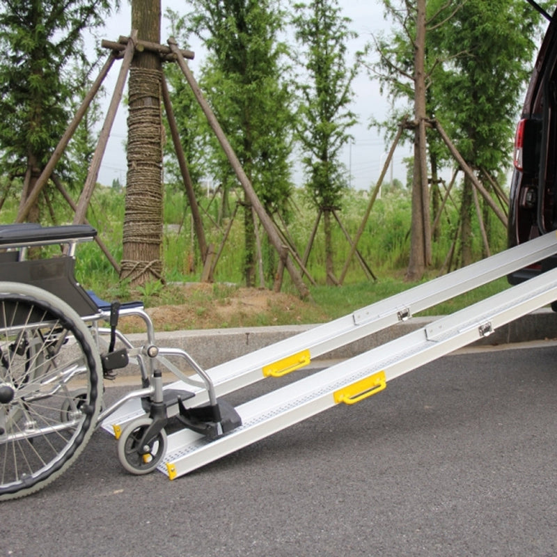 Hinged Telescopic Wheelchair Ramps – 7ft to 10ft – Easy to Store and Convenient