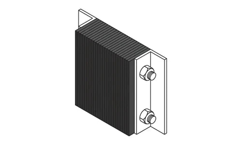Poly Laminated Rubber Dock Bumper - 300 x 380 x 105 mm