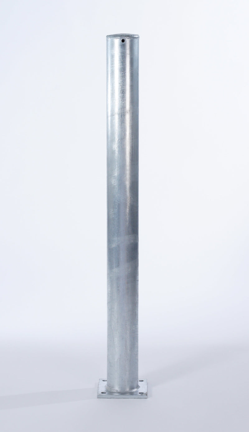 Lavender Galvanised Steel Fixed Bollard 750mm Above Ground