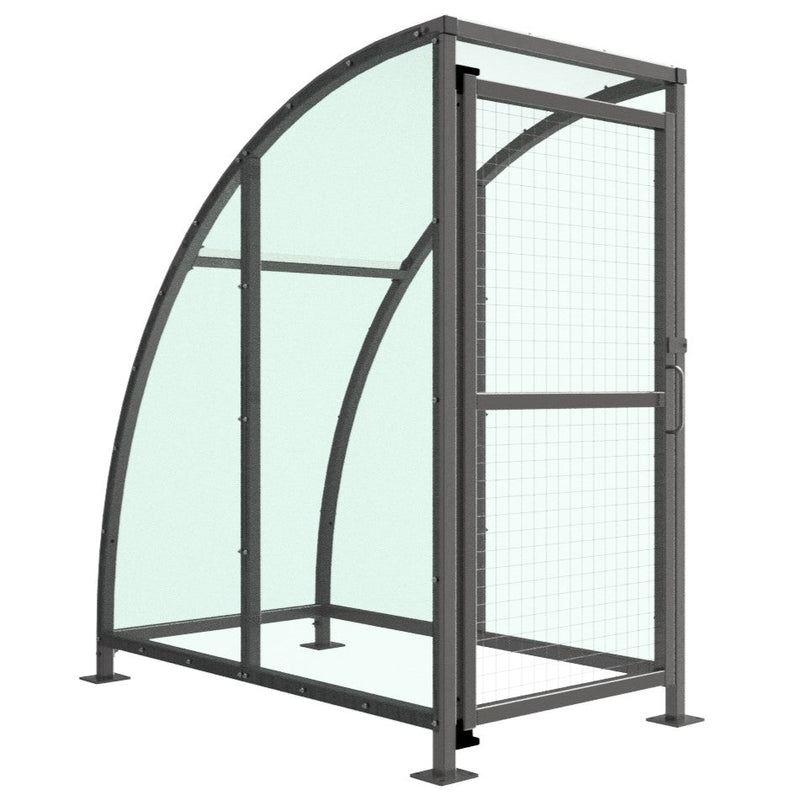 SC1 Stratford Cycle Shelter with Mesh Doors + Clear PETG Roof & Sides