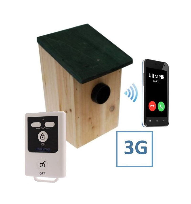 Black UltraPIR & Bird-Box (Battery Powered 3G UltraPIR Bird-Box GSM Alarm)