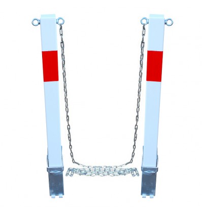 Lavender Heavy Duty White & Red Removable Security Post Chain Set