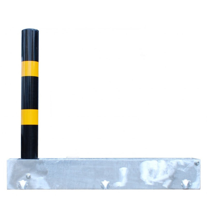 Light Blue Fold Away (coffin) Parking Post - Black & Yellow