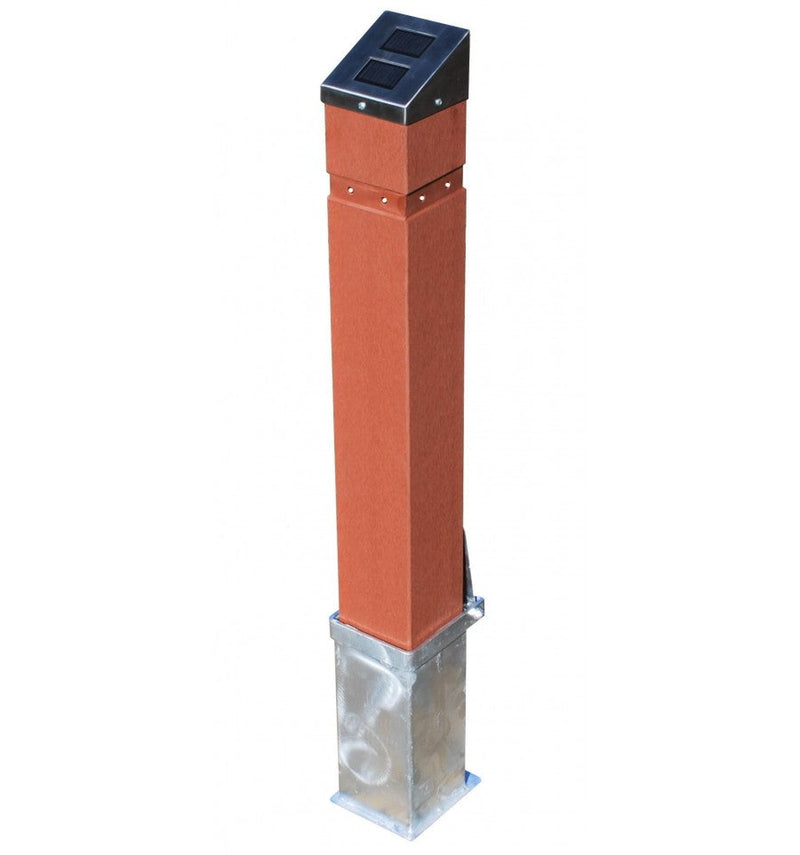 Sienna Solar Powered Removable Bollard With Flashing Illuminated LED Lights