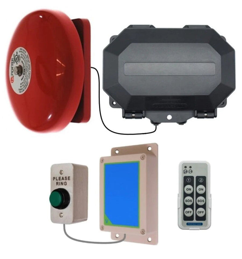 Wireless Commercial Bell Kit Included Heavy Duty Push Button & Loud Bell With Adjustable Duration