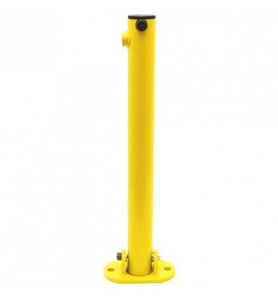 Gold Bolt Down Folding Parking Post - Yellow