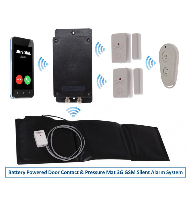 Dark Slate Gray Covert Battery Silent 3G GSM UltraDIAL Door & Pressure Mat Alarm