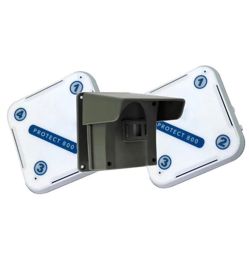 Protect 800 Driveway Alert System With 2 x Receivers & Attachable Lens Caps