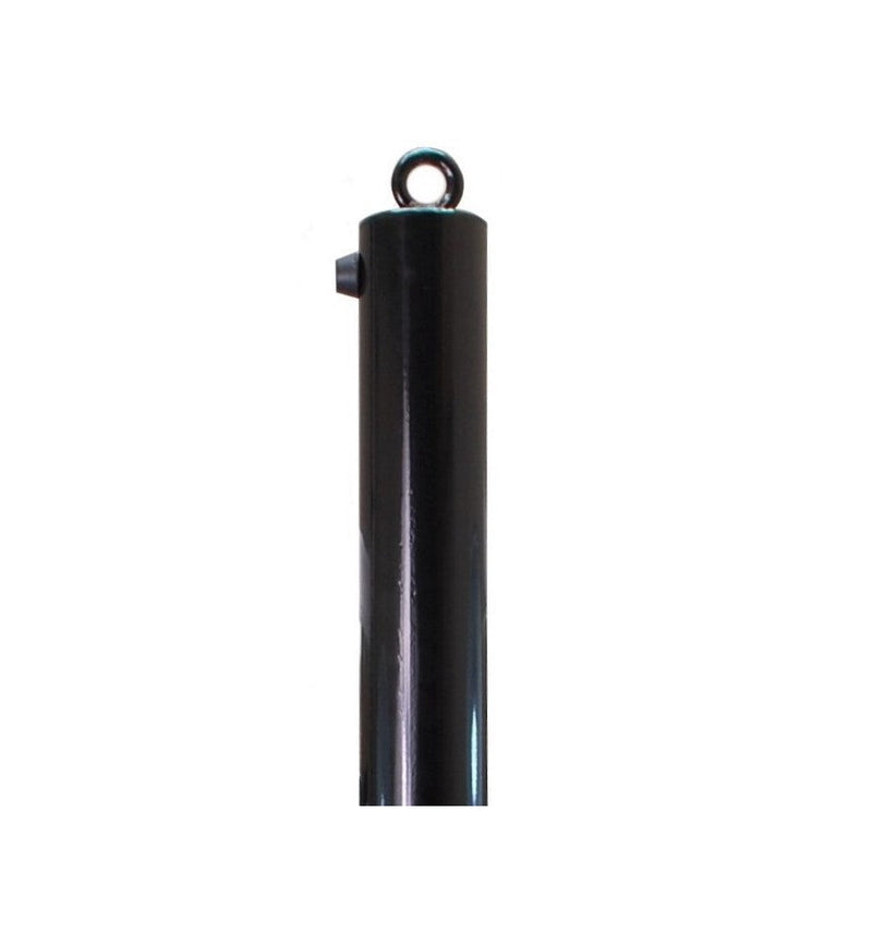 Dark Slate Gray Black Fold Down Parking Post - No Parking Logo, Integral Lock & Chain Eyelet