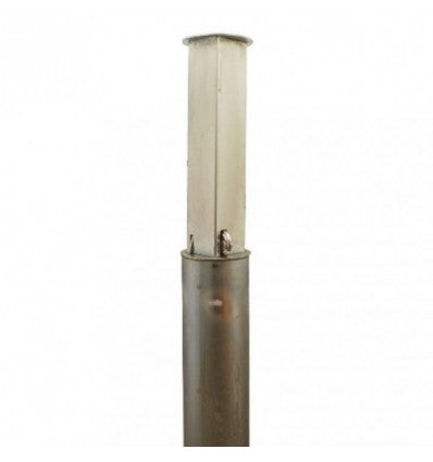 Dark Gray Telescopic Plain Galvanised Security Post