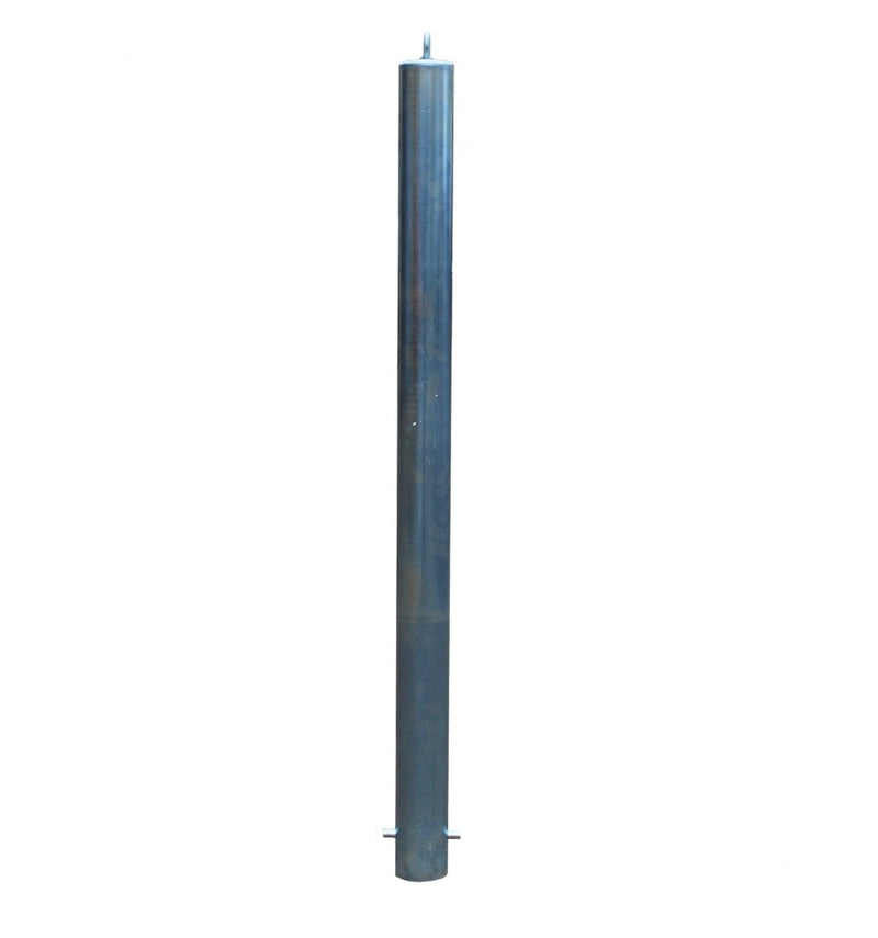 Dim Gray Galvanised 76mm Spigot Based Steel Bollard & Eyelet