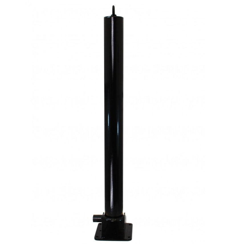 Black 76mm Black Fold Down Parking Post With Integral Lock & Chain Eyelet