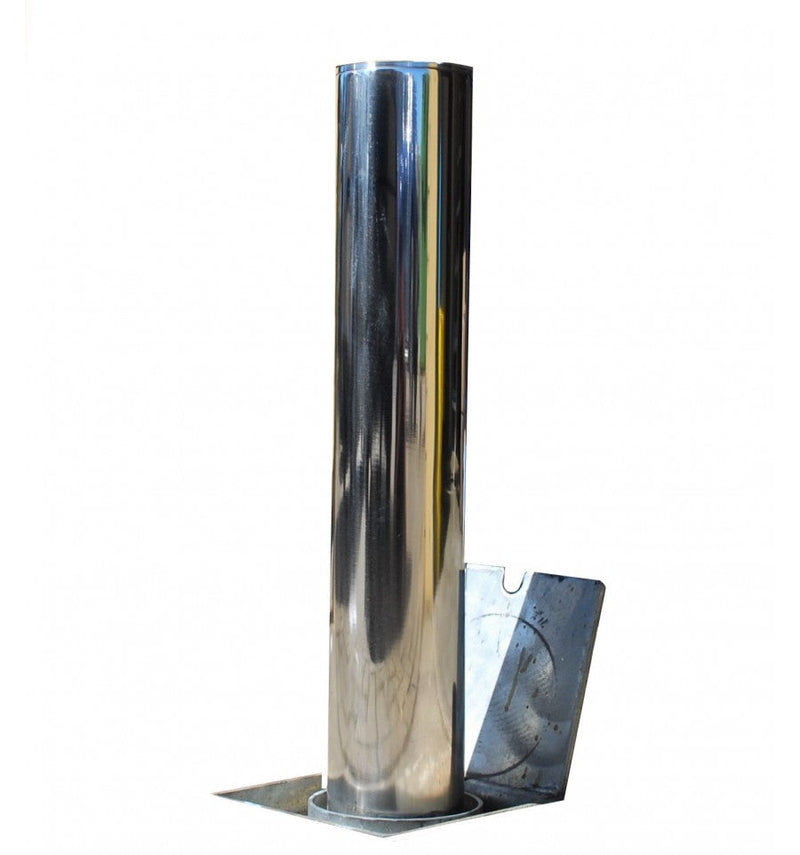 Dark Slate Gray Stainless Steel Telescopic Security Post & Rubber Cap