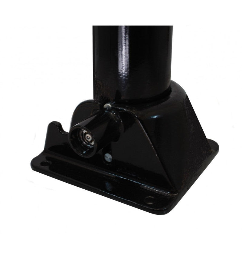 Black 76mm Black Fold Down Parking Post With Integral Lock & Chain Eyelet