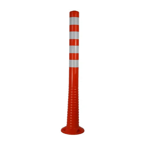 Gray Red & White Flexible Traffic Post