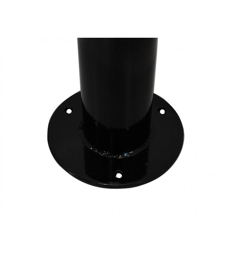 Black 76mm Bolt Down Steel Bollard - Black