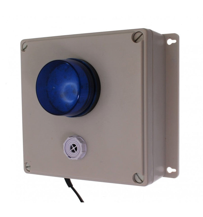 Slate Gray Driveway Alert & Outdoor Adjustable Siren, Flashing LED Receiver & Indoor Receiver