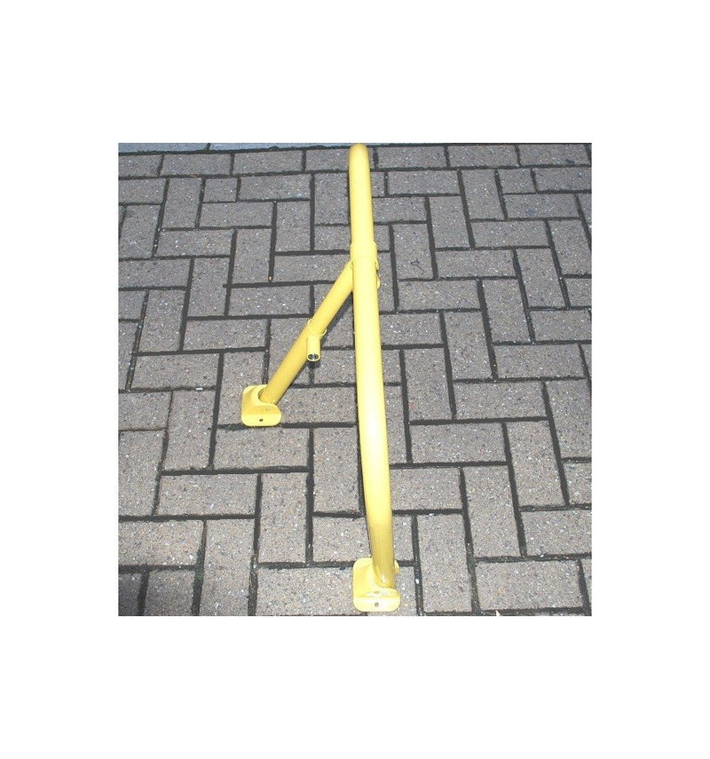 Dark Gray Fold Down Hoop Barrier & Integral Lock - Yellow