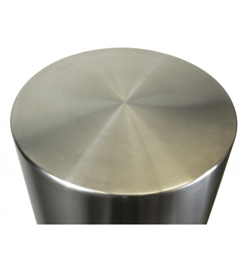 Rosy Brown Large Stainless Steel Spigot Designed Bollard - 1.3m x 140mm