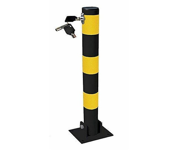 Light Goldenrod Heavy Duty Steel Folding Parking Post