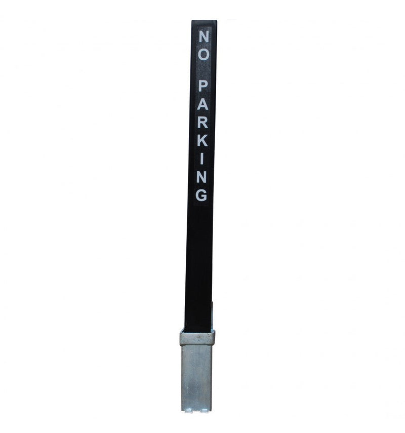 Black Heavy Duty Black Removable Security Post & No Parking Logo