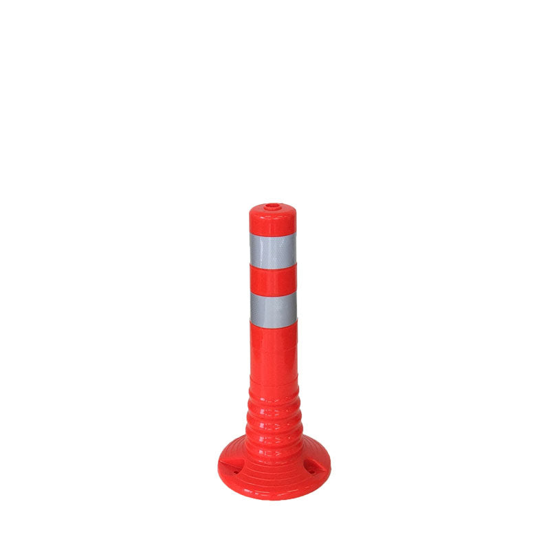 Firebrick Red & White Flexible Traffic Post