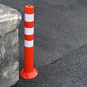 Dim Gray Red & White Flexible Traffic Post