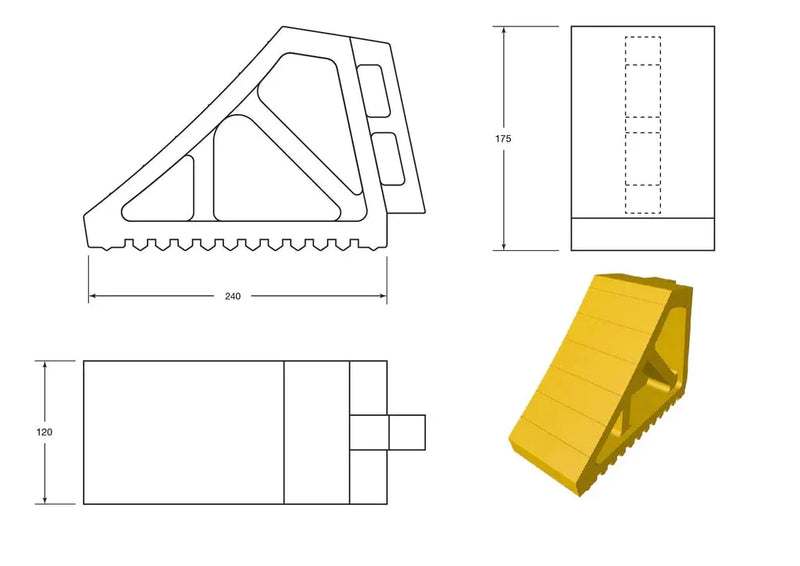 Trailor LGV Rubber Wheel Chock