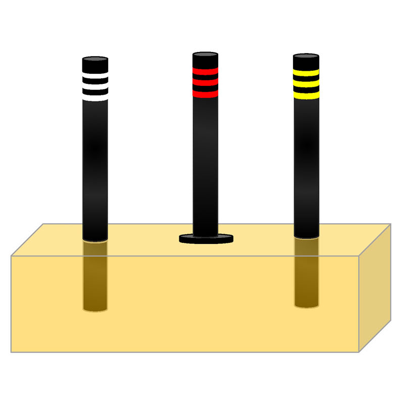 76mm Dia Bolt Down Pedestrian Street Bollard