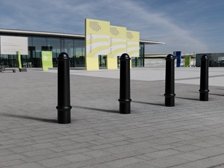 Light Slate Gray Galvanised Steel Core Fixed Bollard