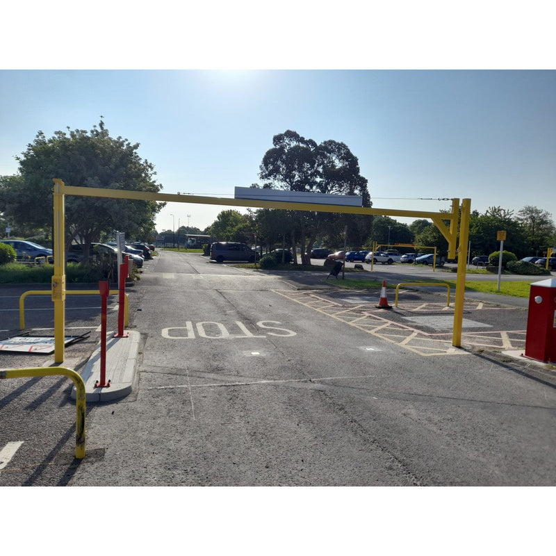 Heavy Duty Height Restrictor Gate with Easy Reach Open, Adjustable Eyebolts, Drop Lock, Hinge & Latch Posts, Powder Coated or Galvanised, Car Park