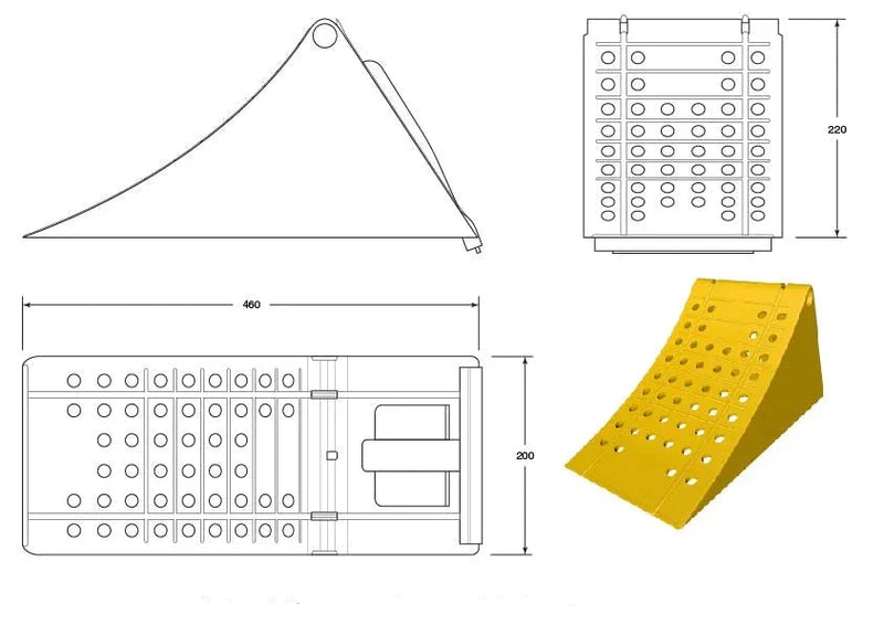 Plastic HGV Wheel Chock