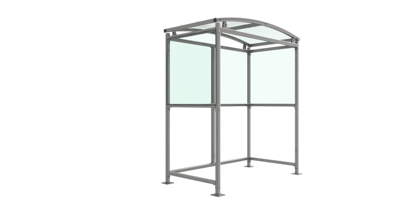 Burbank Smoking Shelter Galvanised Steel Frame Open Fronted