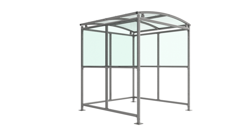 Burbank Smoking Shelter Galvanised Steel Frame Open Fronted