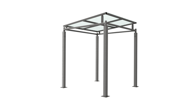 Bedford Cycle/Smoking Shelter Galvanised Steel Frame With PETG Roof