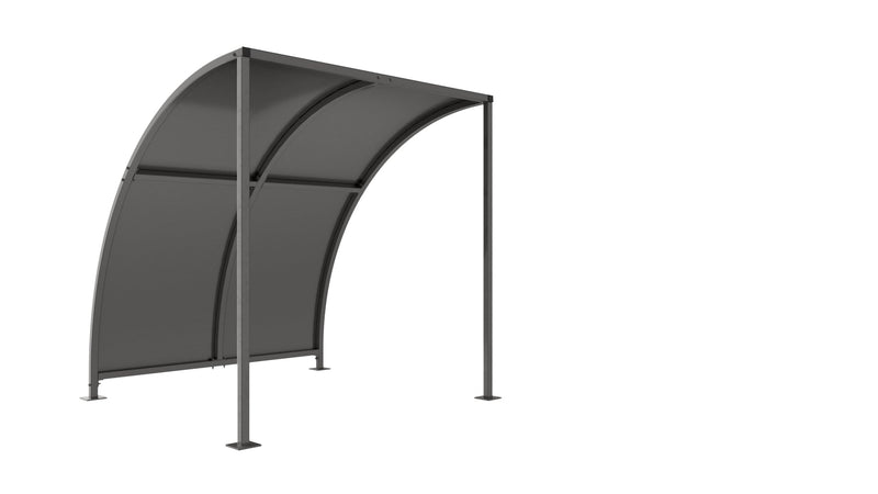 Leyton Cycle Shelter – Galvanised Roof Open Sided