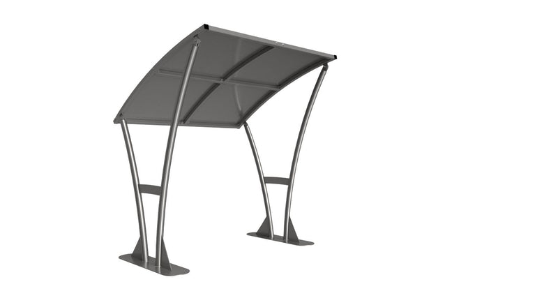 Newton Cycle Shelter Galvanised Steel Frame – Galvanised Roof Open Sided