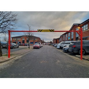 Heavy Duty Height Restrictor Gate with Easy Reach Open, Adjustable Eyebolts, Drop Lock, Hinge & Latch Posts, Powder Coated or Galvanised, Car Park