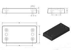 SBR Rubber Dock Bumper - 600 x 300 x 80mm