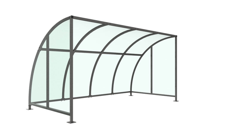 Stratford Cycle Shelter – With Ends Galvanised Steel Frame Open Sided