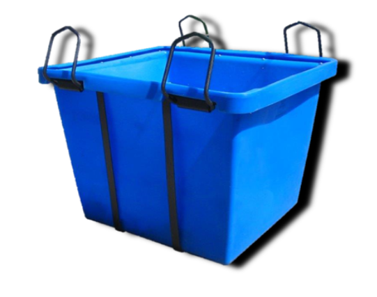 Blue 500 Litres - Crane Lift Mortar Tub