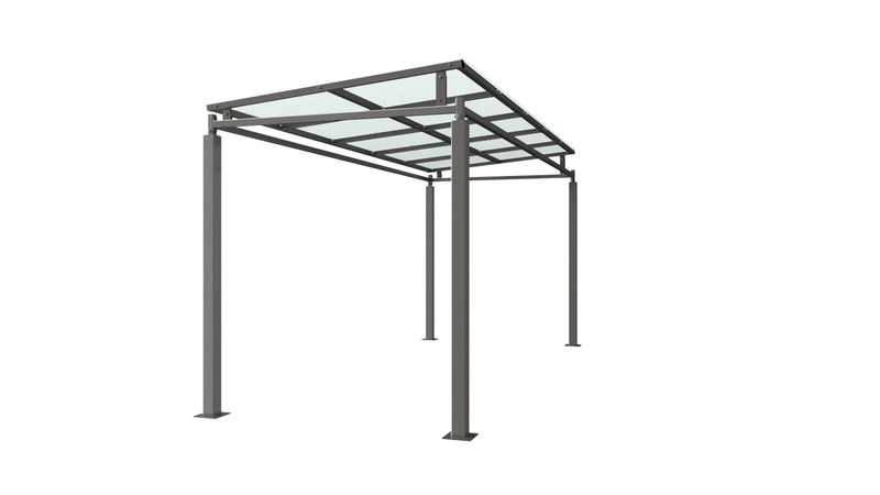 Bedford Cycle/Smoking Shelter Galvanised Steel Frame With PETG Roof