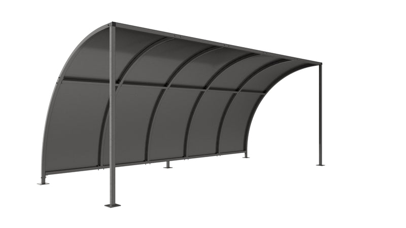 Leyton Cycle Shelter – Galvanised Roof Open Sided