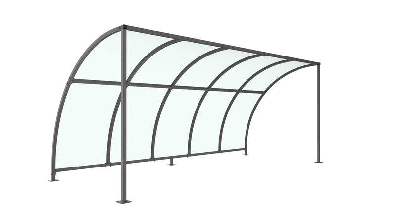 Leyton Cycle Shelter – Open Sided Galvanised Steel Frame