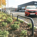 Dark Olive Green Hooped Perimeter Barrier 76mm Diameter - Galvanised