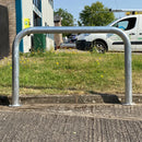 Dim Gray Hooped Perimeter Barrier 90mm Diameter - Galvanised