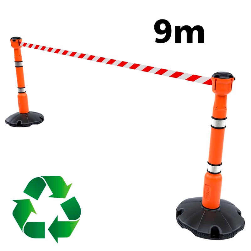 9m free standing retractable barrier kit (KIT10)